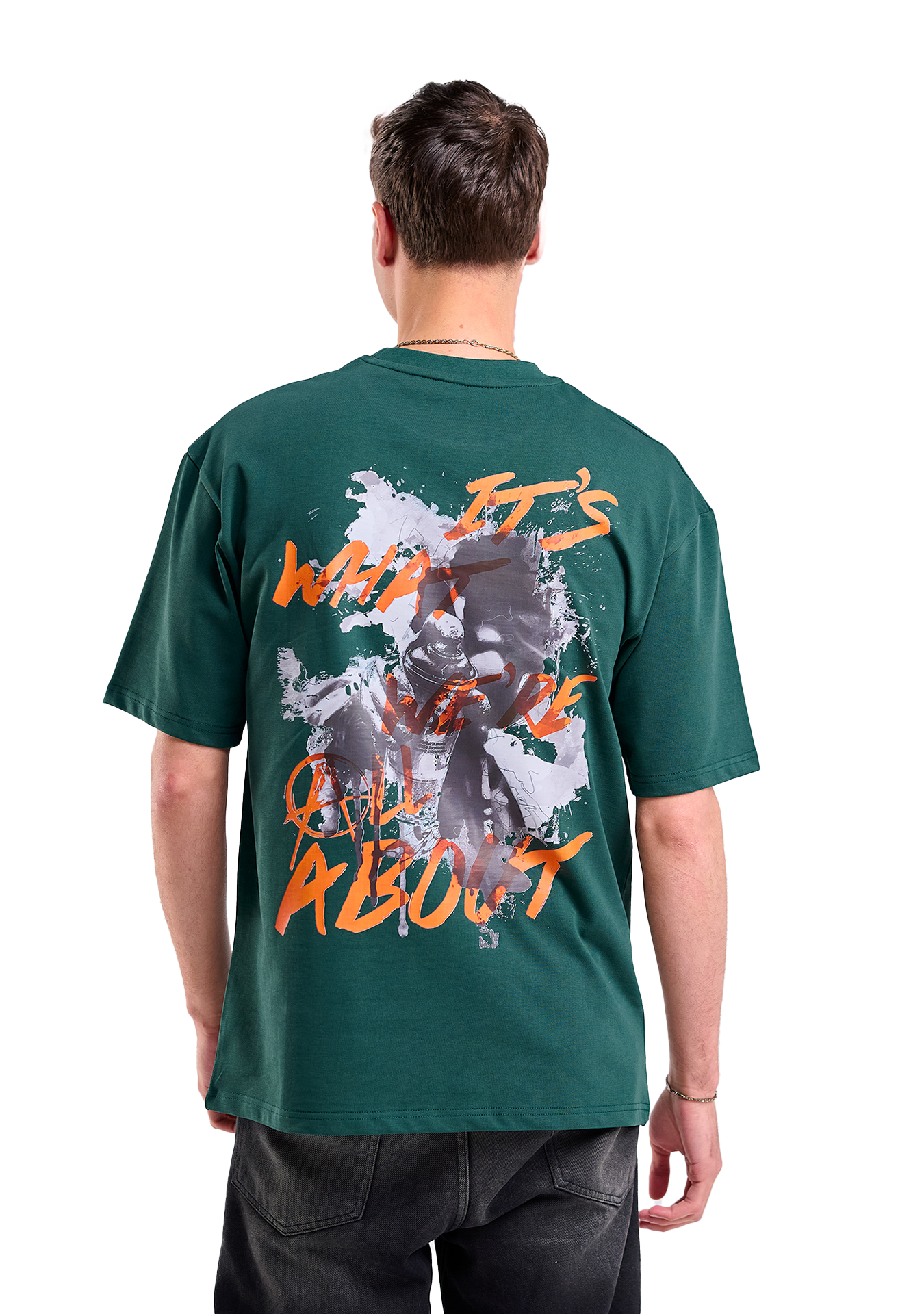 Oversize Fit Printed Short Sleeve T-shirt "It's What We Are"