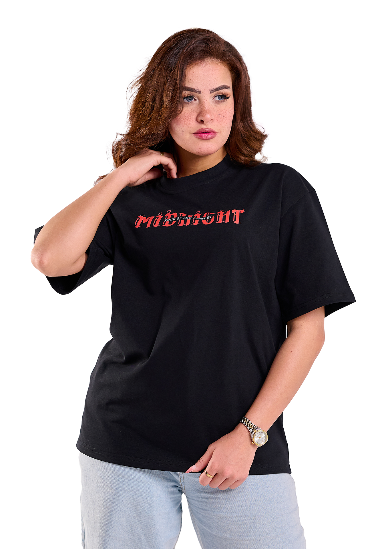 Oversize Fit Printed Short Sleeve T-shirt "’Midnight"