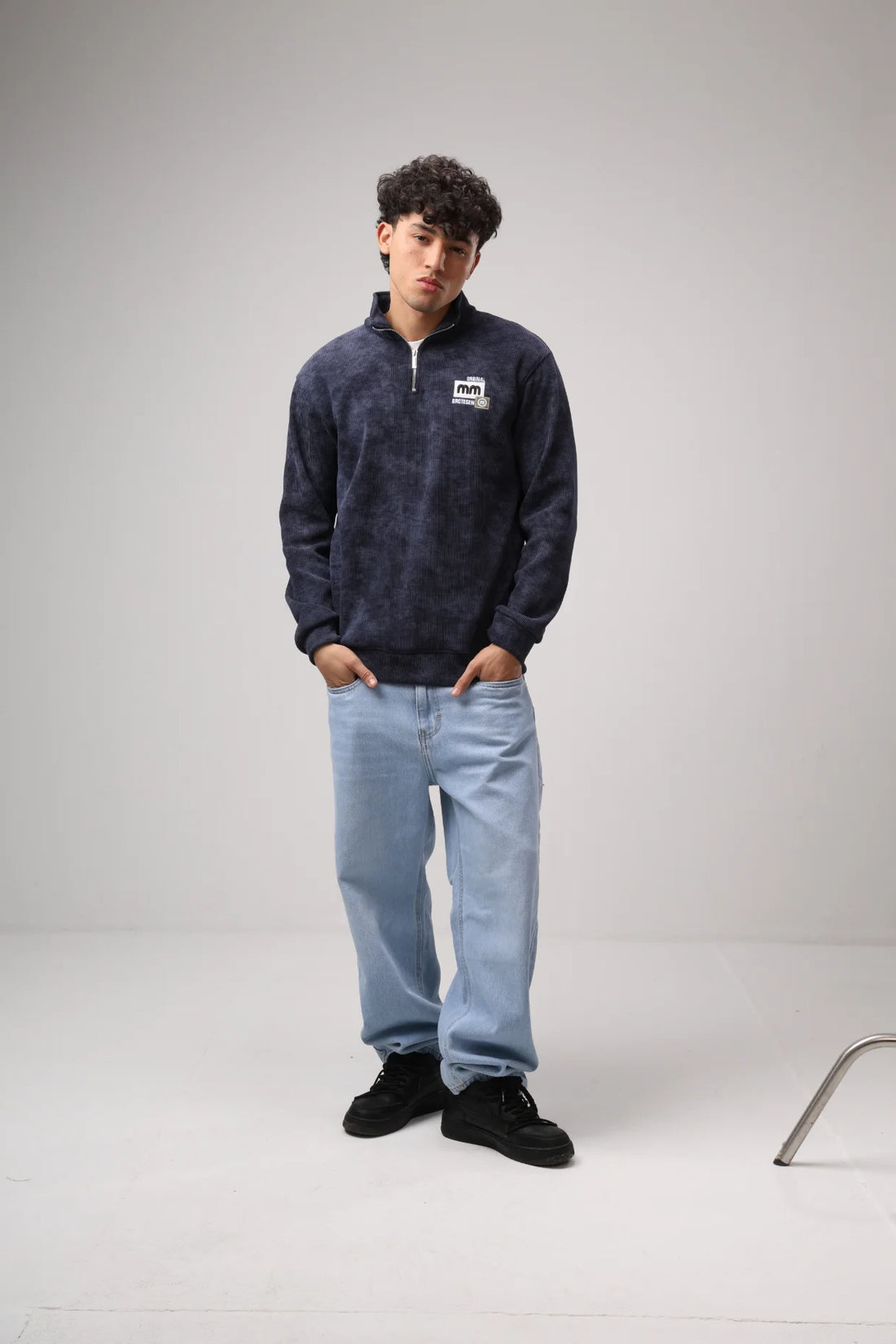 Textured Corduroy Quarter-Zip Pullover product photo