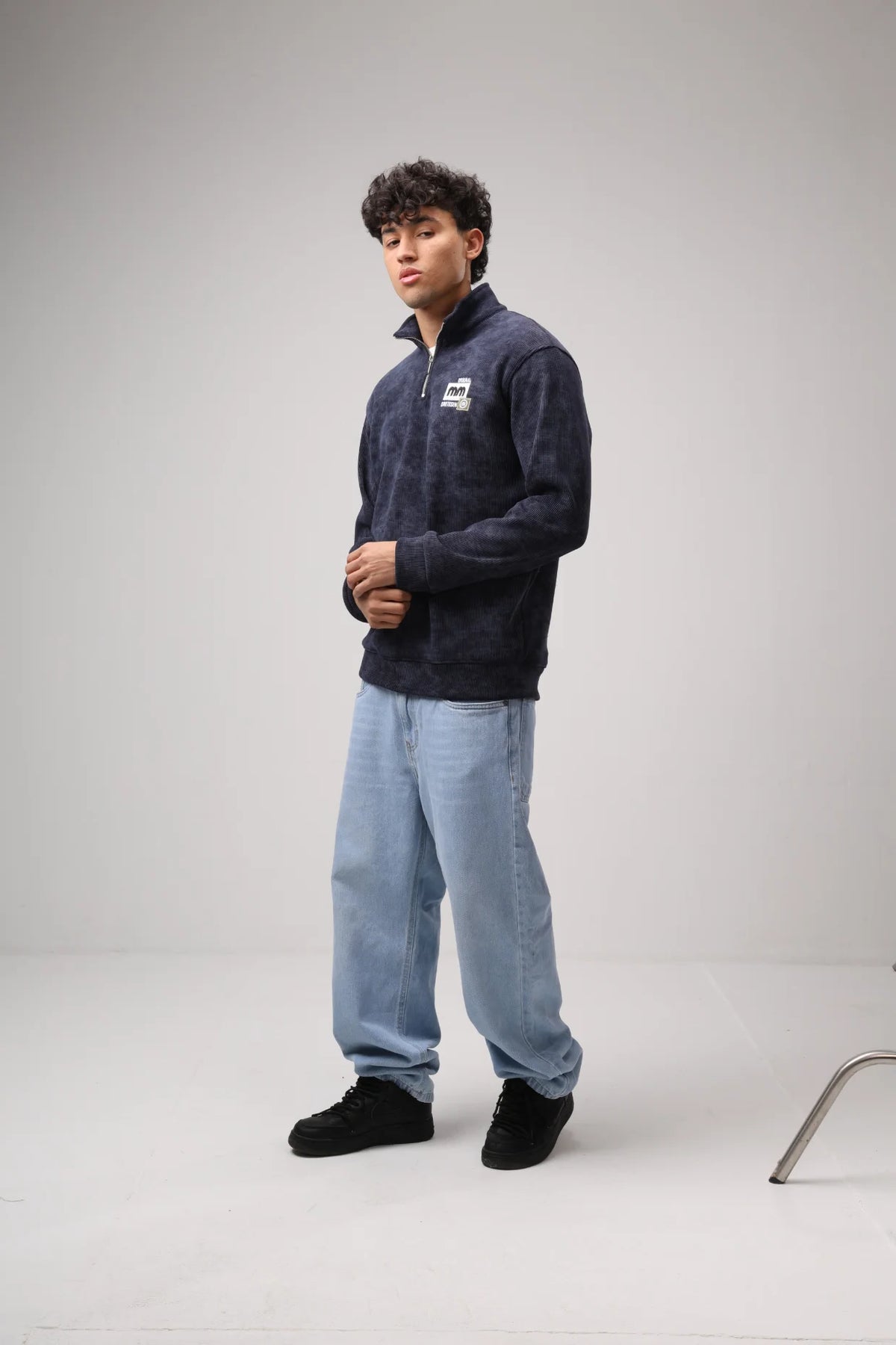 Textured Corduroy Quarter-Zip Pullover product photo