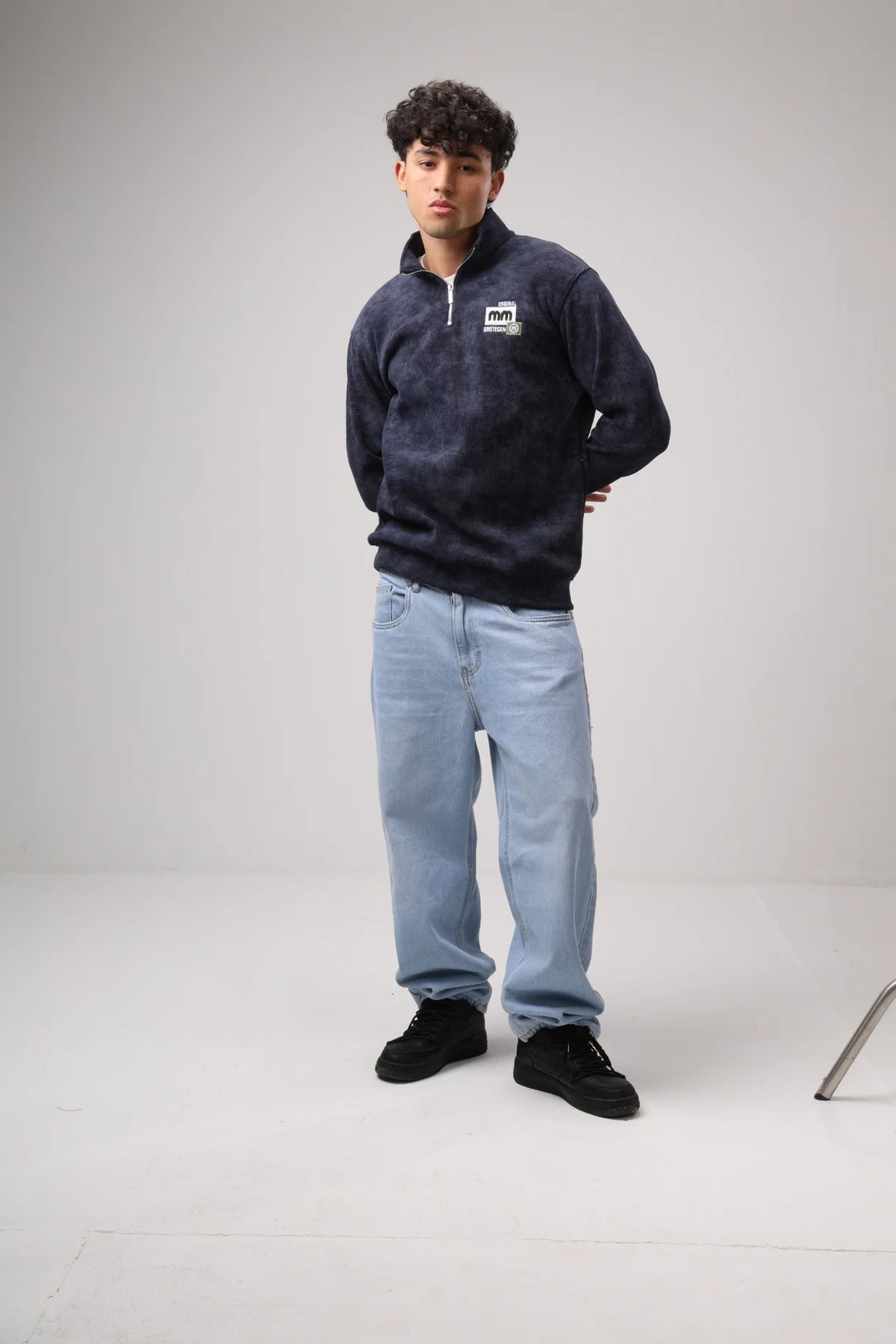 Textured Corduroy Quarter-Zip Pullover product photo
