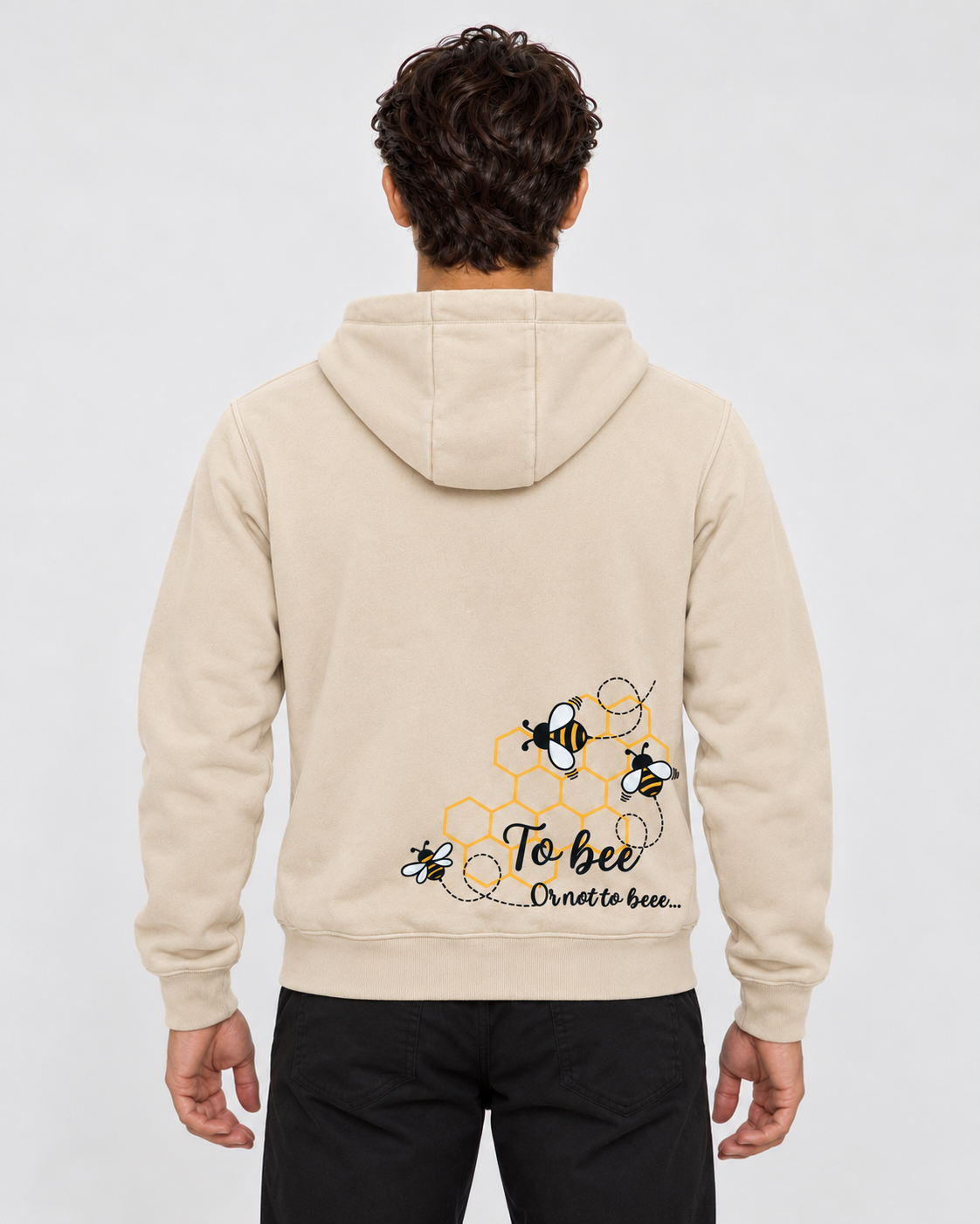To Bee Cream Zip-Up Hoodie