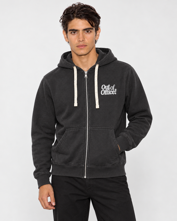 Out of Office Charcoal Zip-Up Hoodie