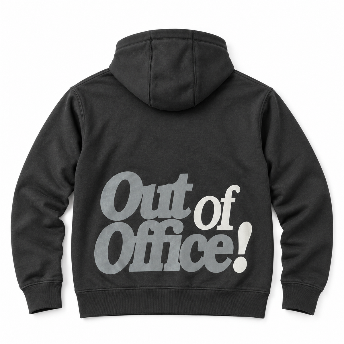 Out of Office Charcoal Zip-Up Hoodie