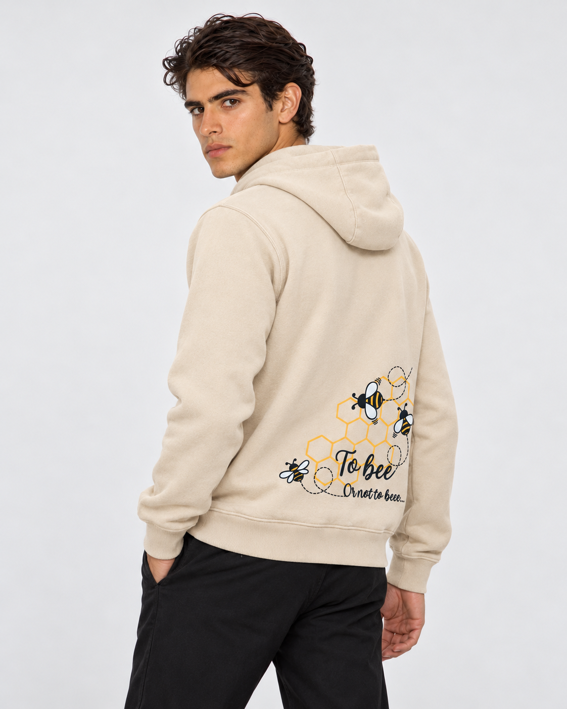To Bee Cream Zip-Up Hoodie