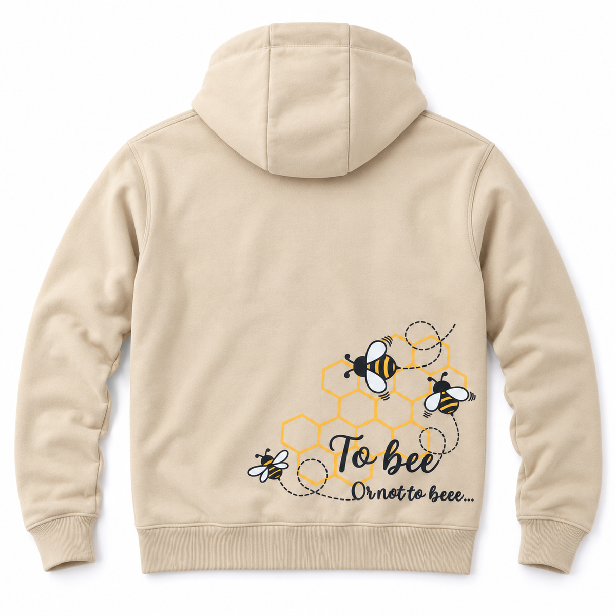 To Bee Cream Zip-Up Hoodie