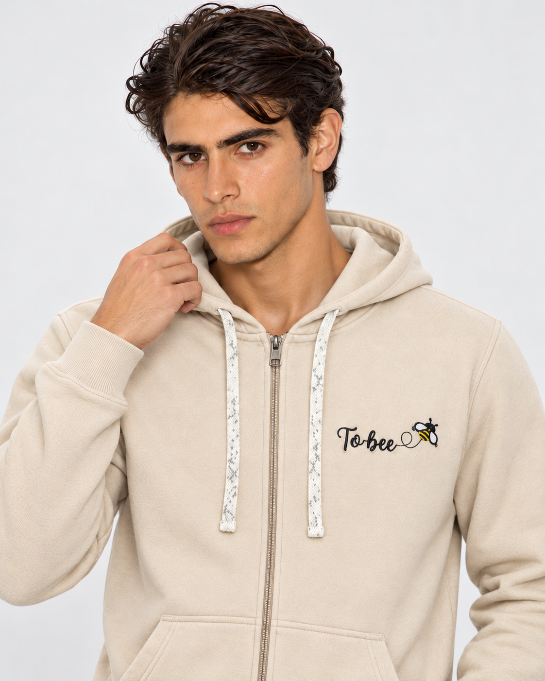 To Bee Cream Zip-Up Hoodie
