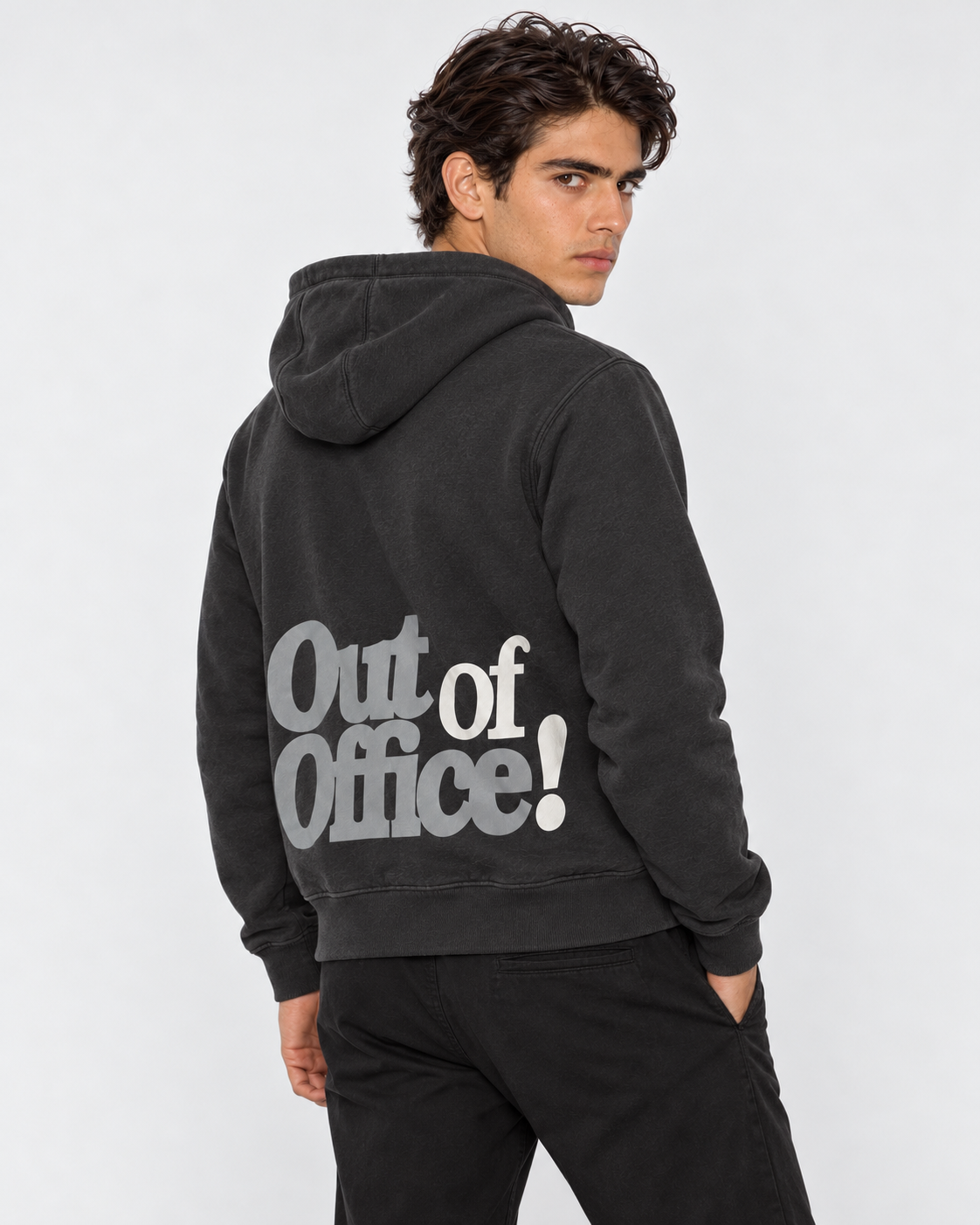 Out of Office Charcoal Zip-Up Hoodie