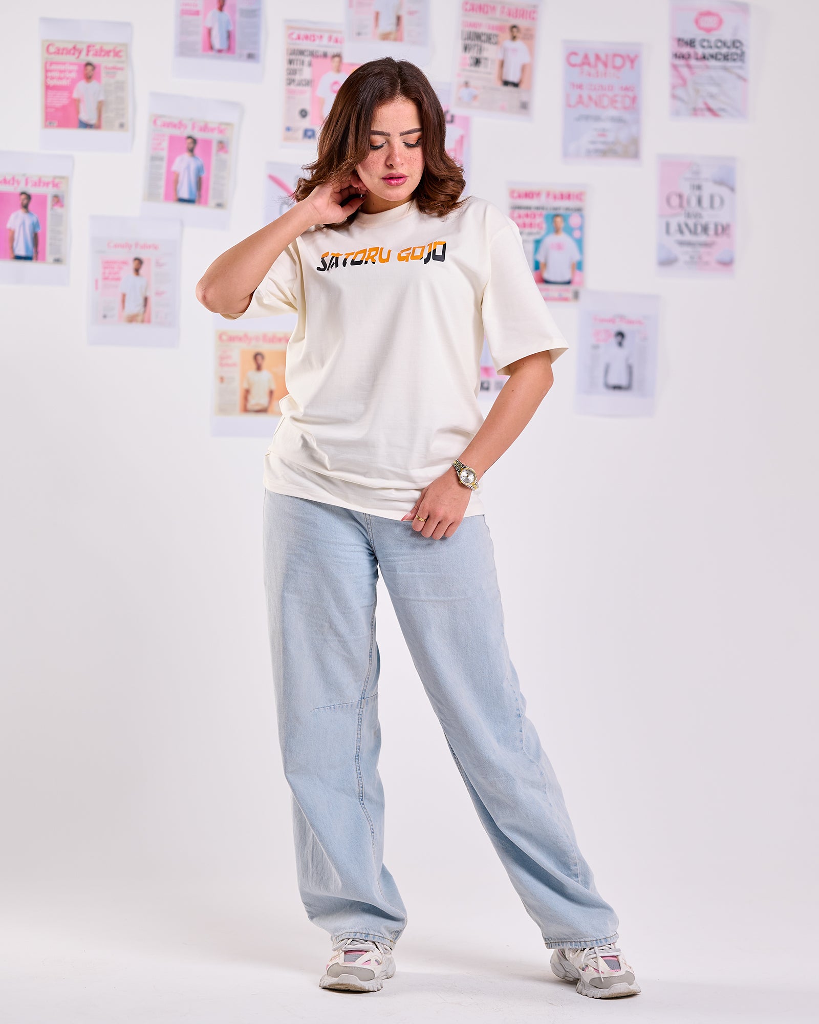 Oversize Fit Printed Short Sleeve T-shirt "Satoru Gojo"