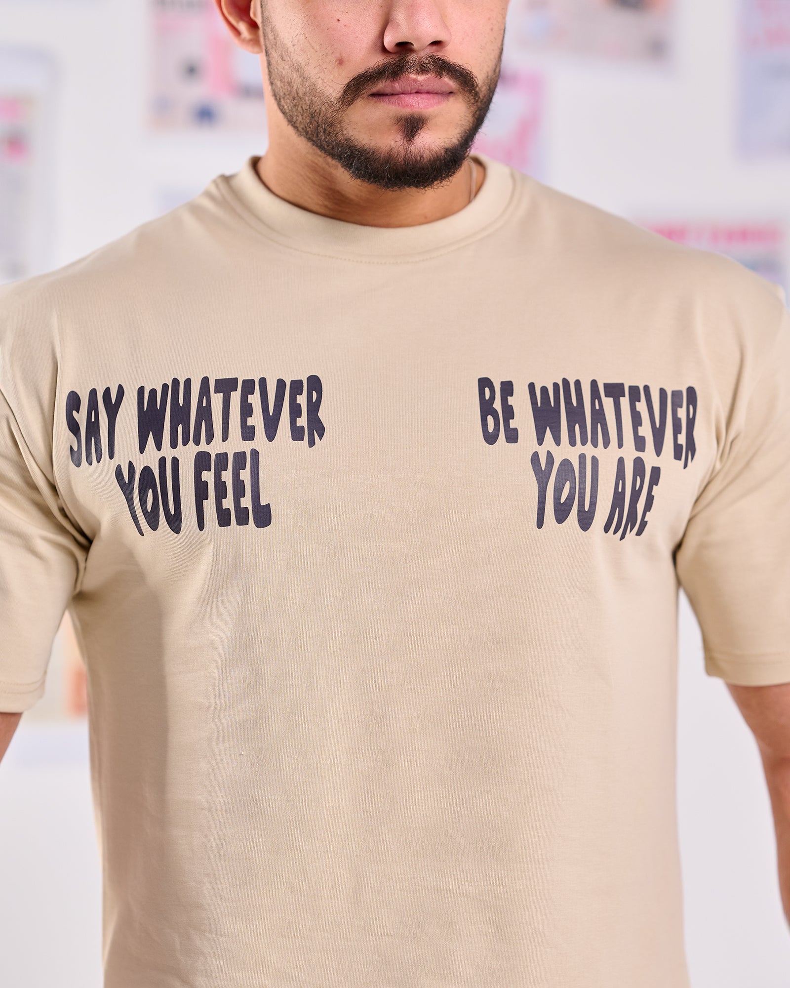 Oversize Fit Printed Short Sleeve T-shirt "You're The Greatest"
