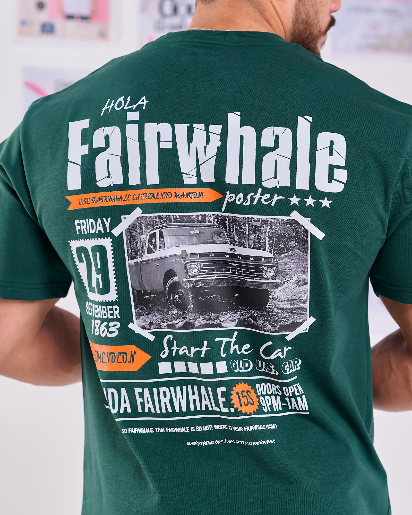 Oversize Fit Printed Short Sleeve T-shirt "FairWhale"