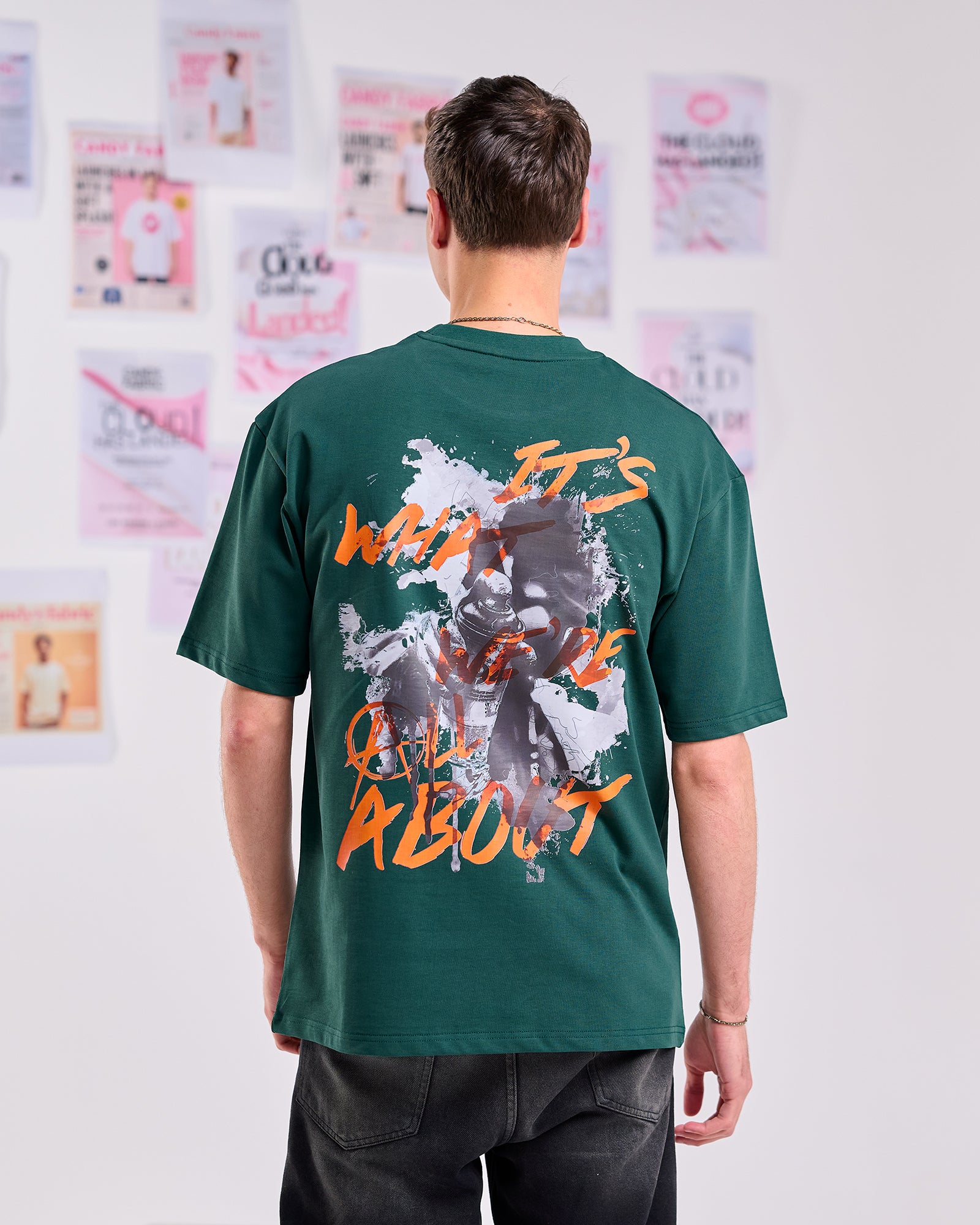 Oversize Fit Printed Short Sleeve T-shirt "It's What We Are"