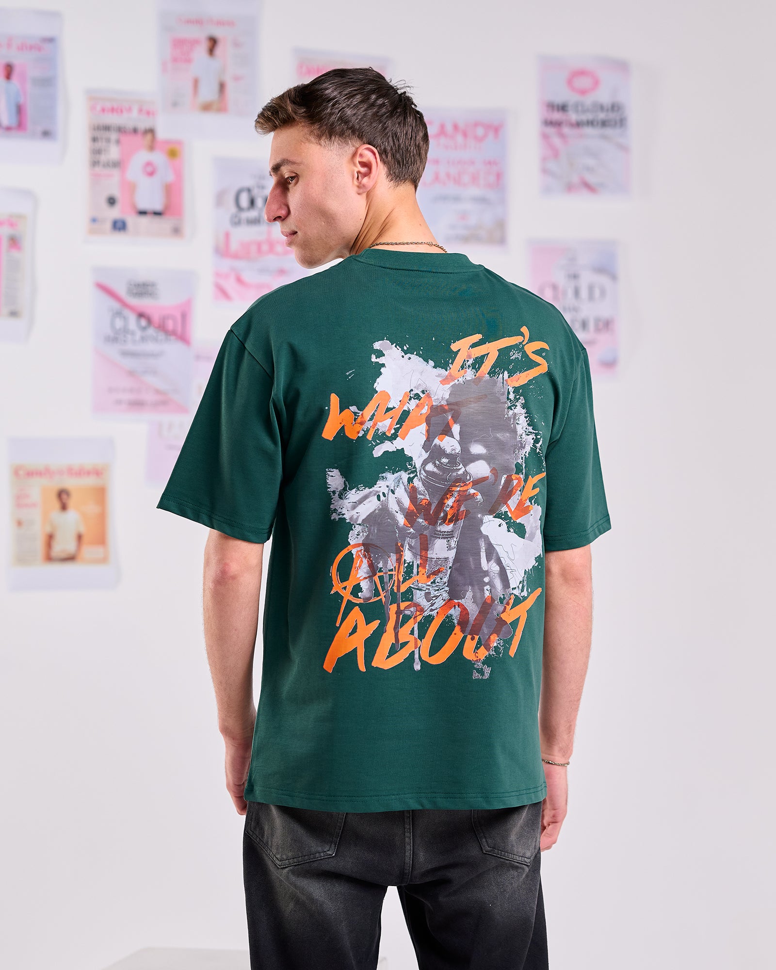 Oversize Fit Printed Short Sleeve T-shirt "It's What We Are"